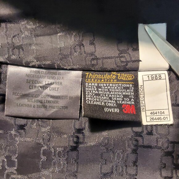 Vintage Wilson's Pelle Studio Thinsulate Leather Jacket Mid-Length Good Cond - L - Picture 14 of 16